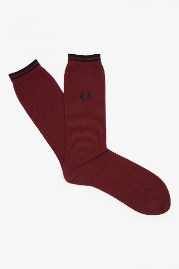 Dámské Ponožky Fred Perry Tipped Červené | CZ 1180YXFU